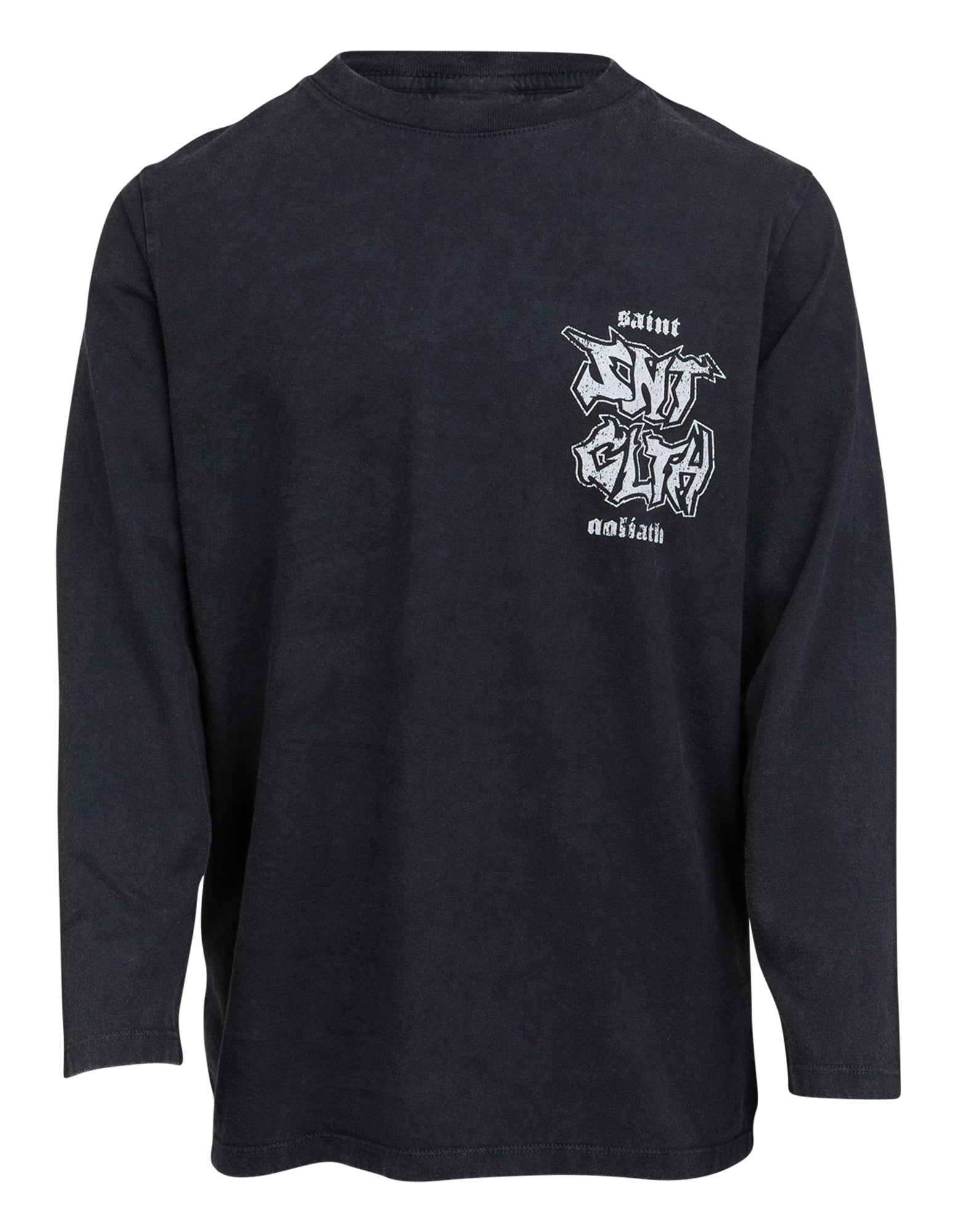 Teen Established Ls Tee Washed Black