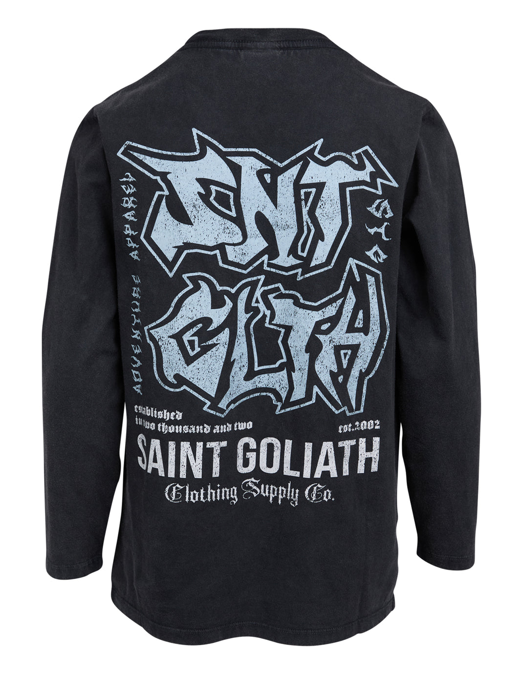 Teen Established Ls Tee Washed Black
