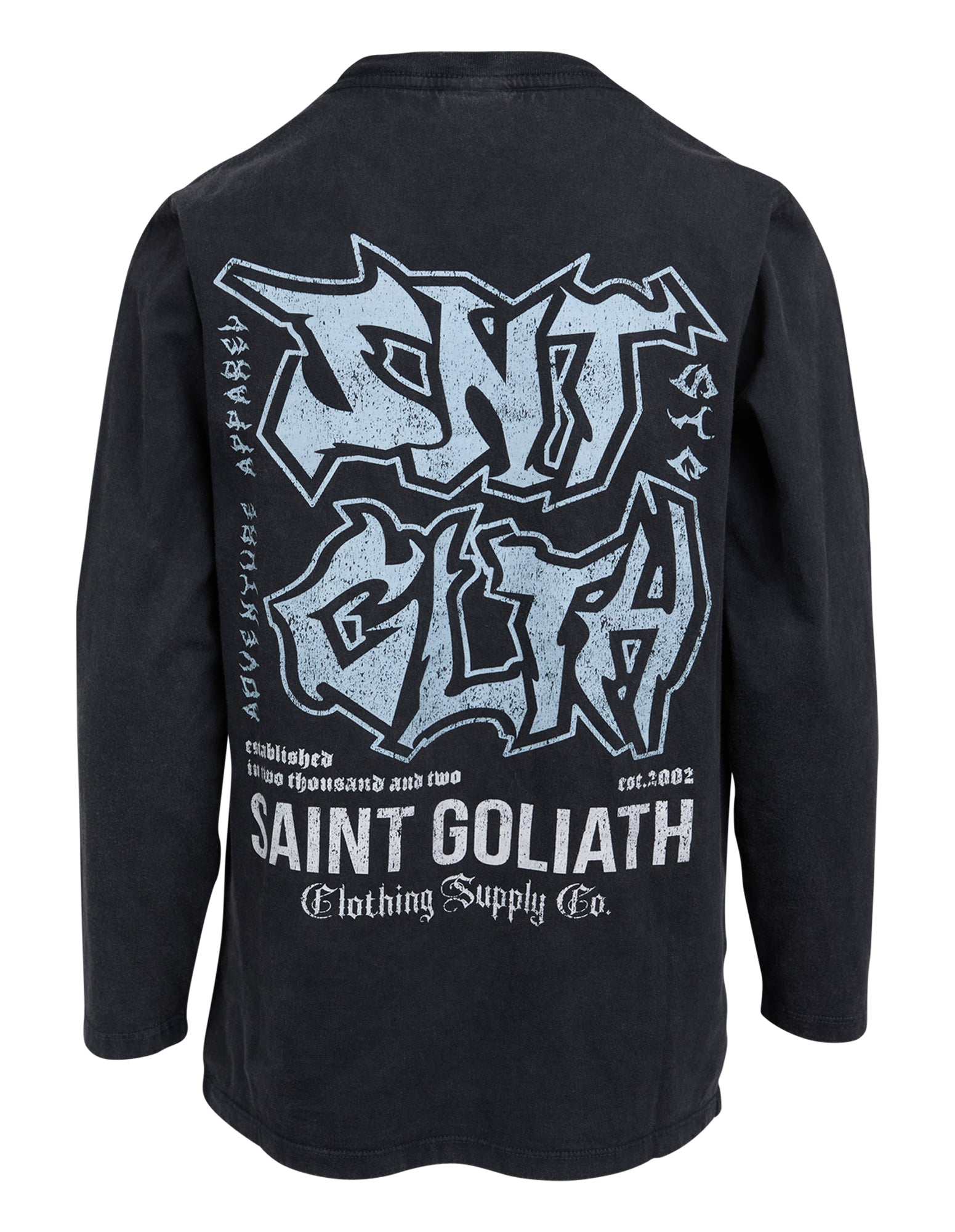 Teen Established Ls Tee Washed Black