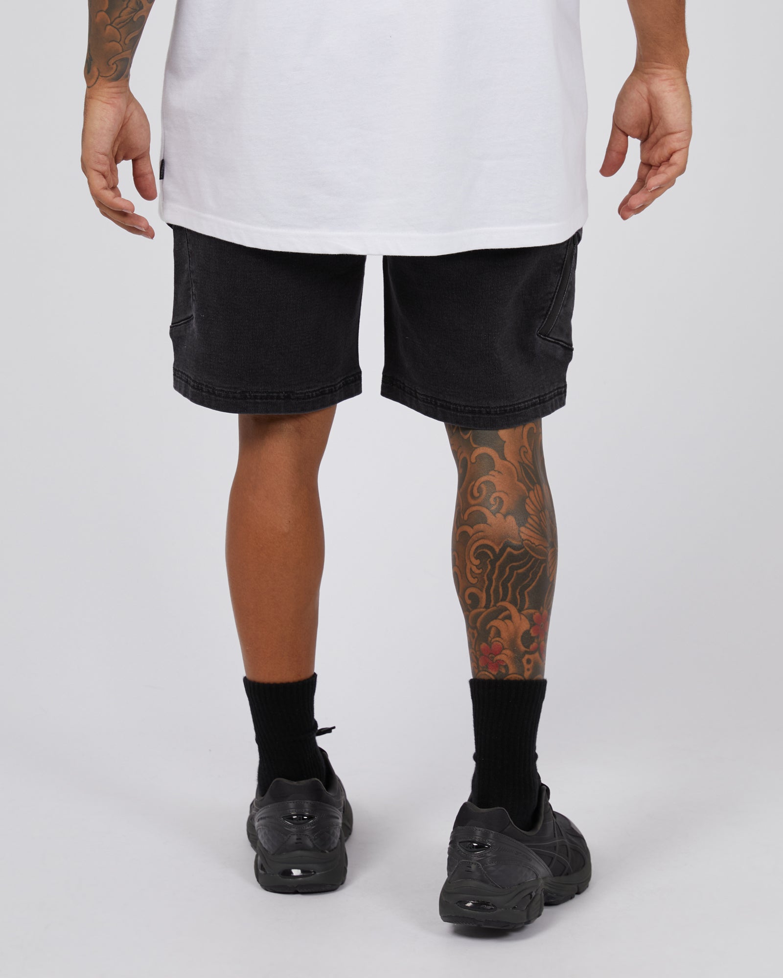 Gully Cargo Short Washed Black