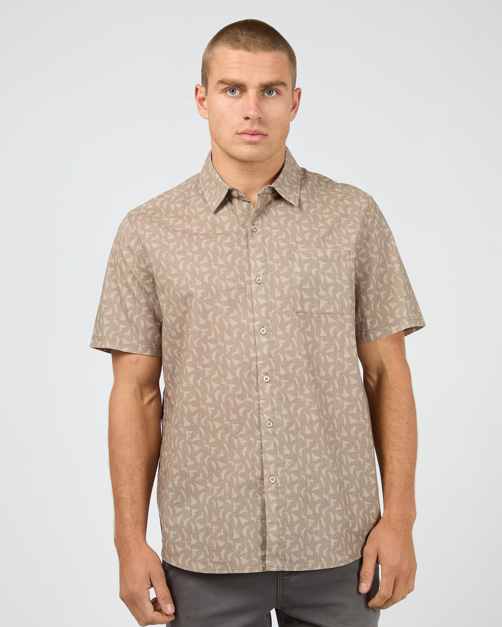 Portsea S/S Shirt Mushroom