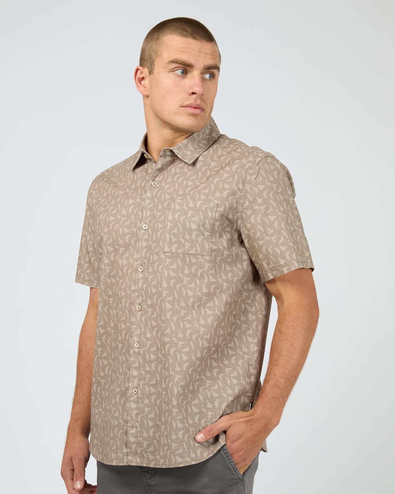 Portsea S/S Shirt Mushroom