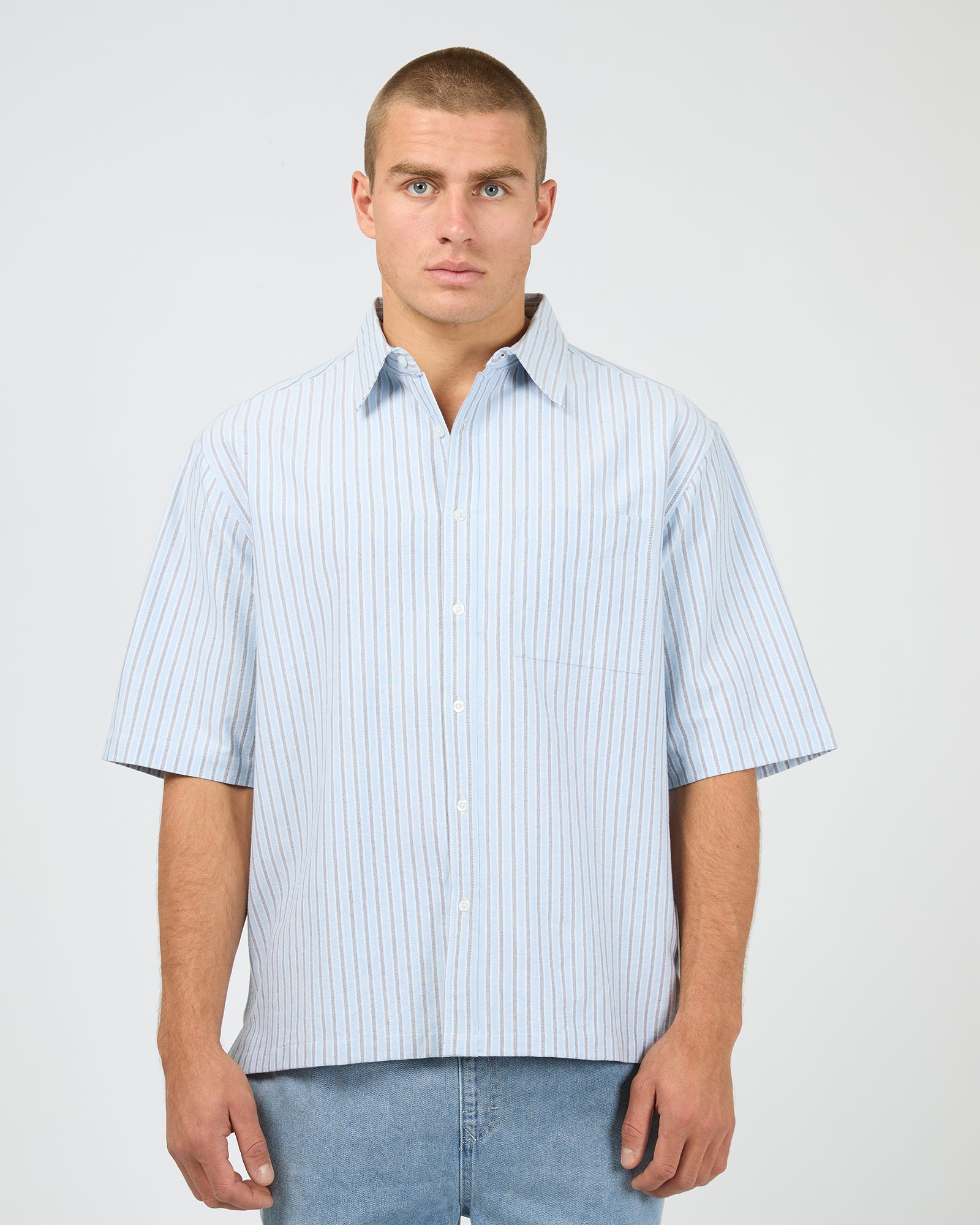Saville Short Sleeve Shirt Blue