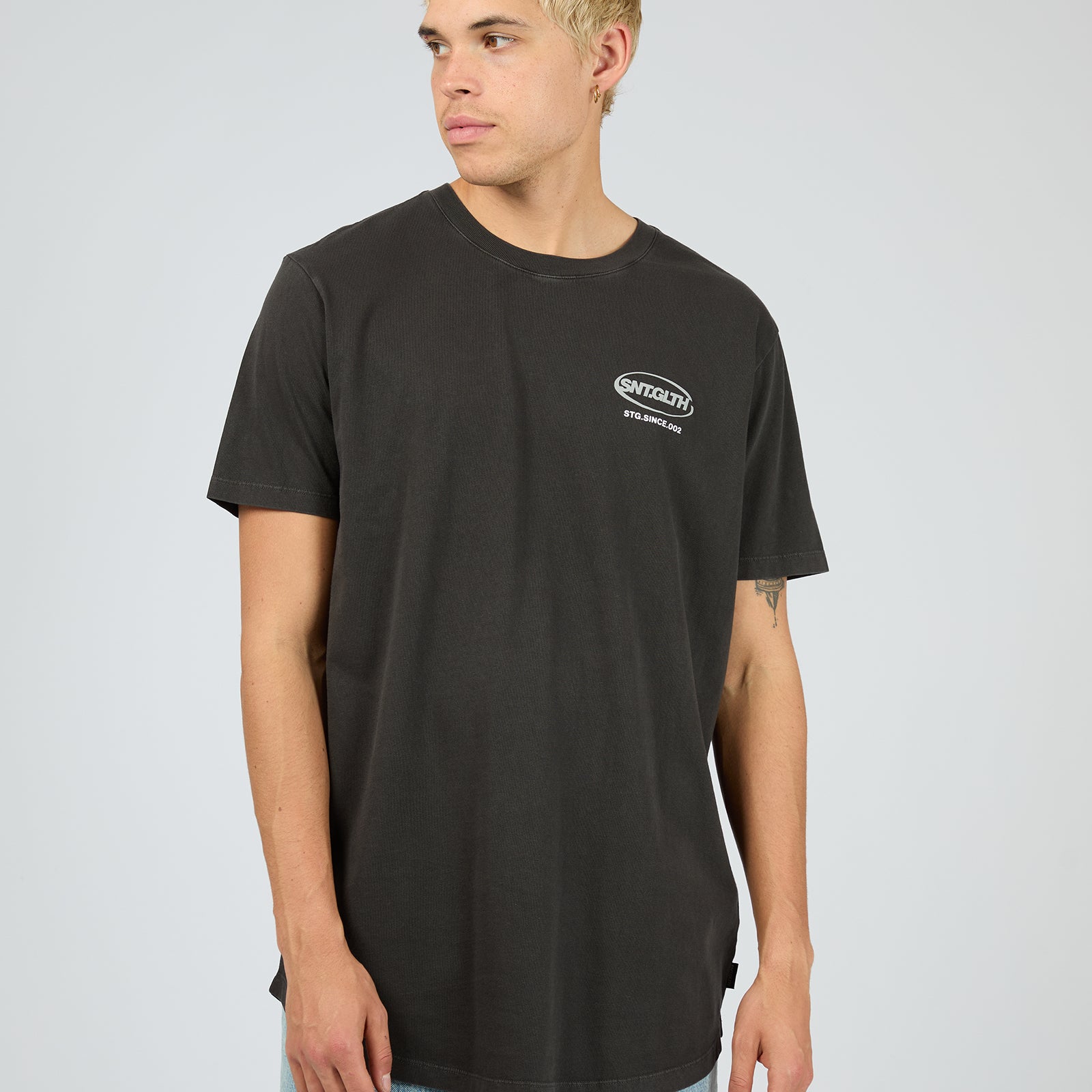 Short Circuit Tee Washed Black