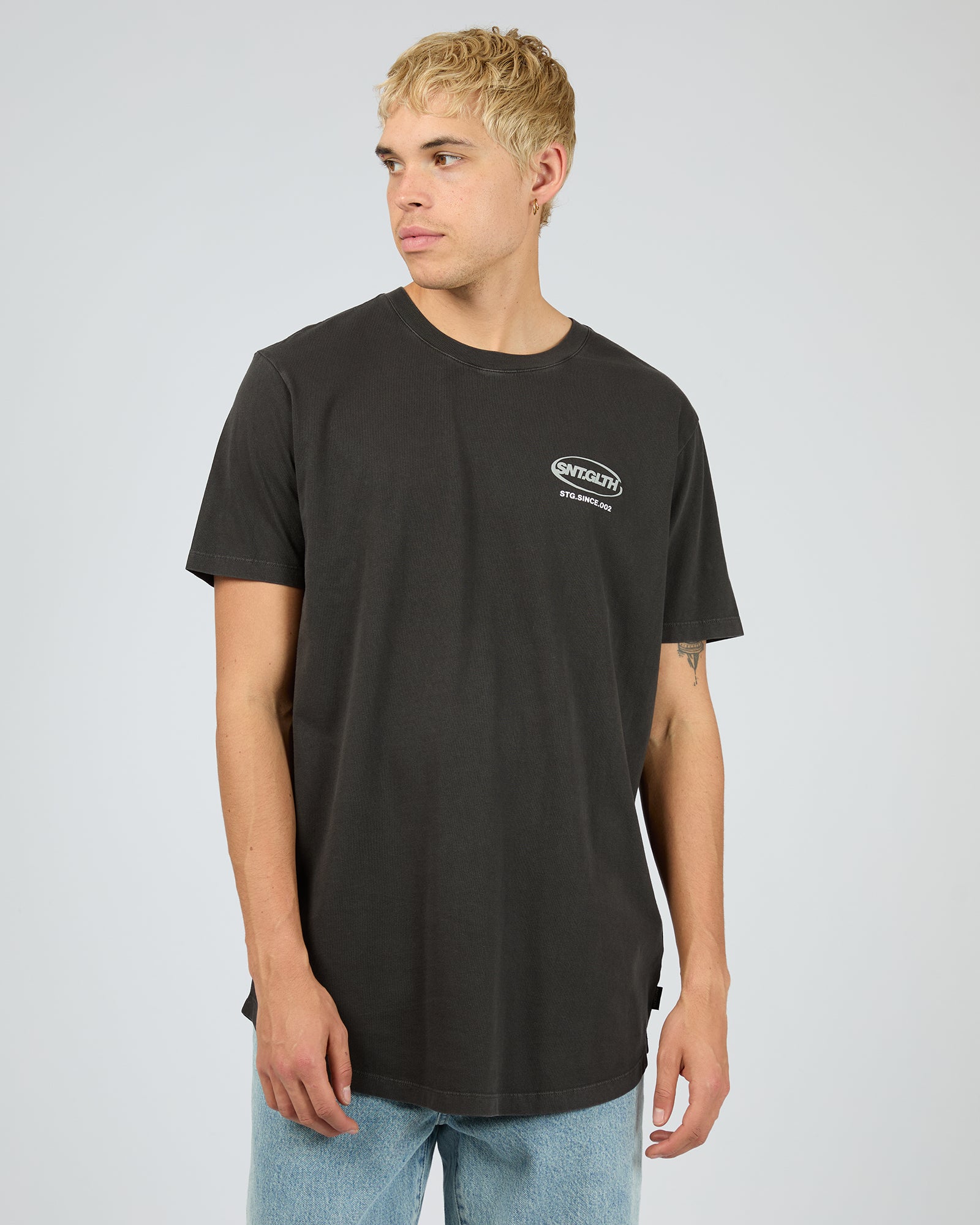 Short Circuit Tee Washed Black