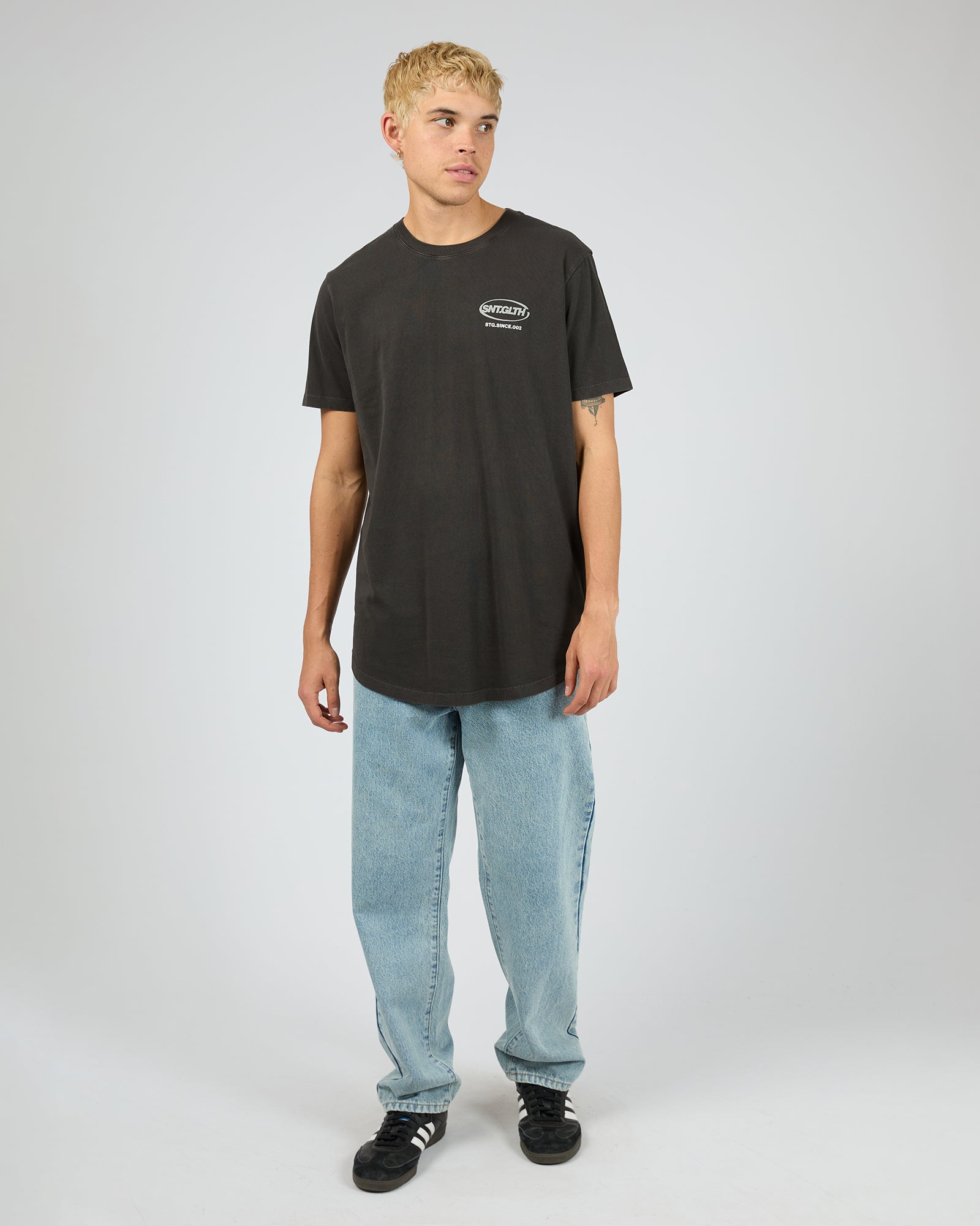 Short Circuit Tee Washed Black