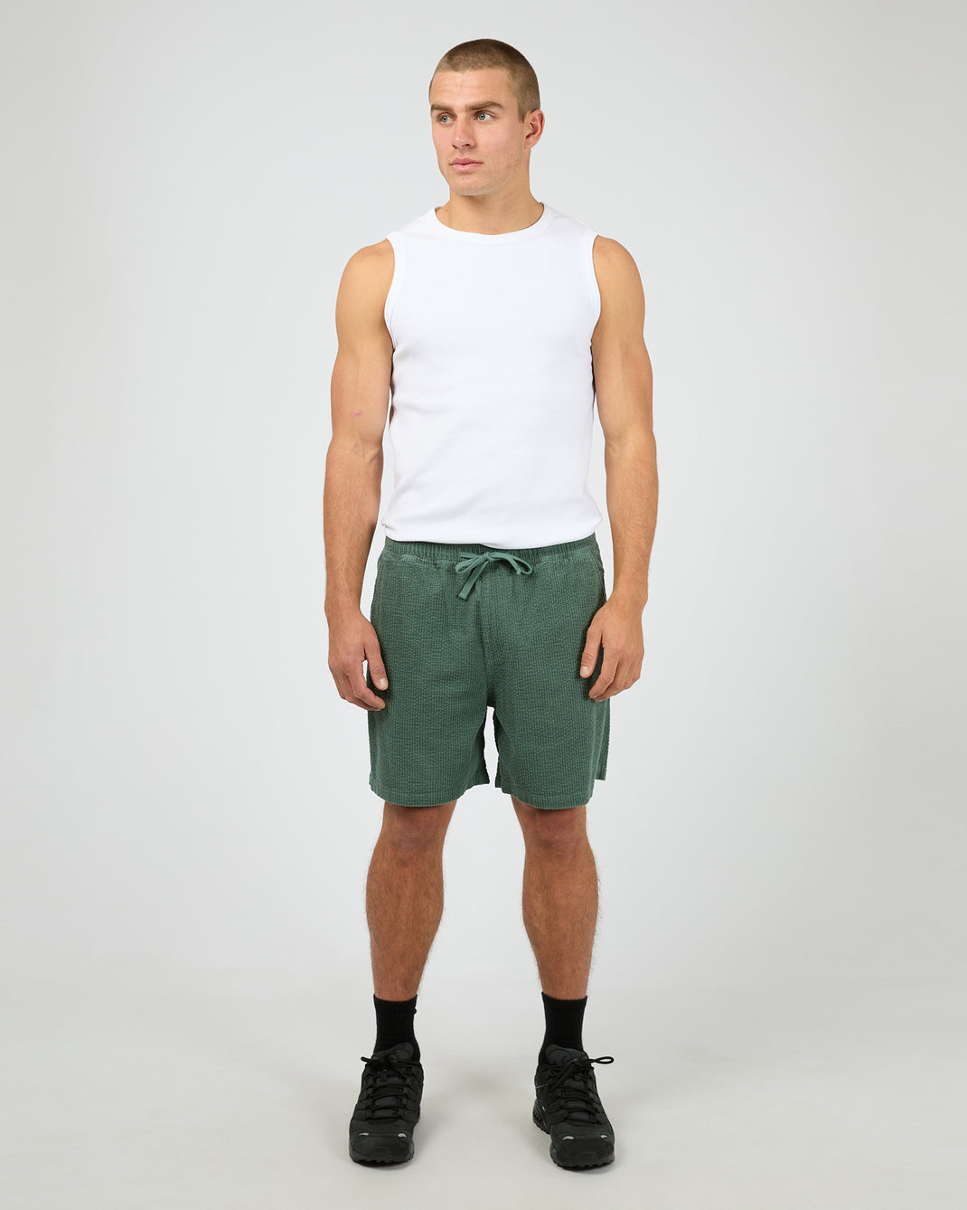 Squared Texture Short Green