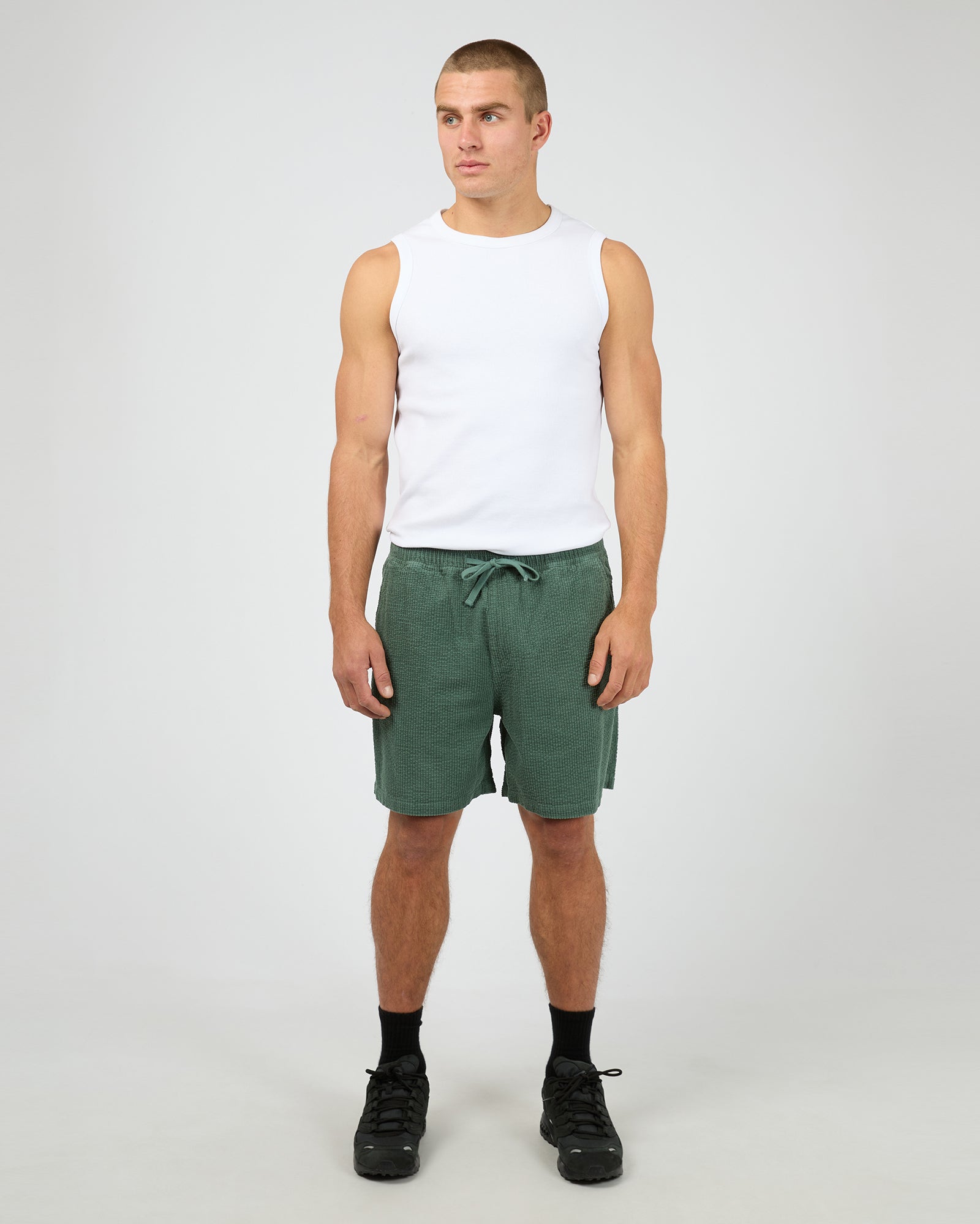 Squared Texture Short Green