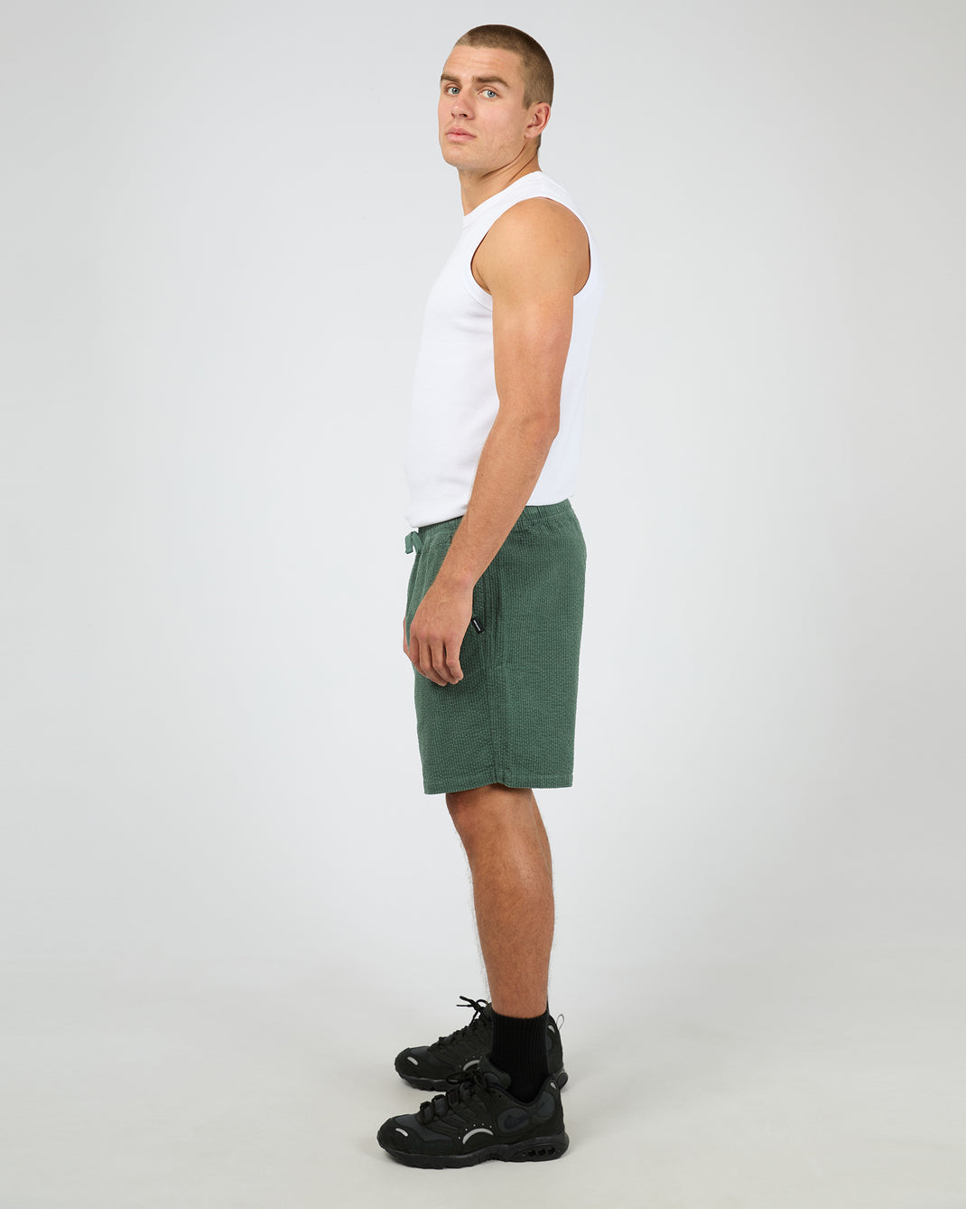 Squared Texture Short Green