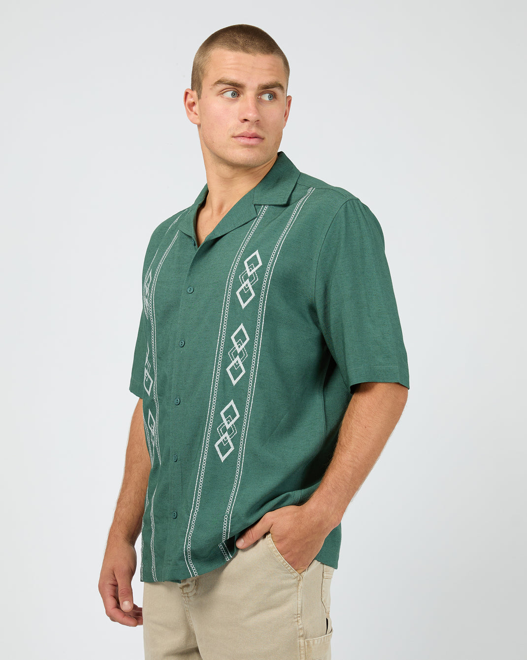 Diamond Ss Shirt Pine