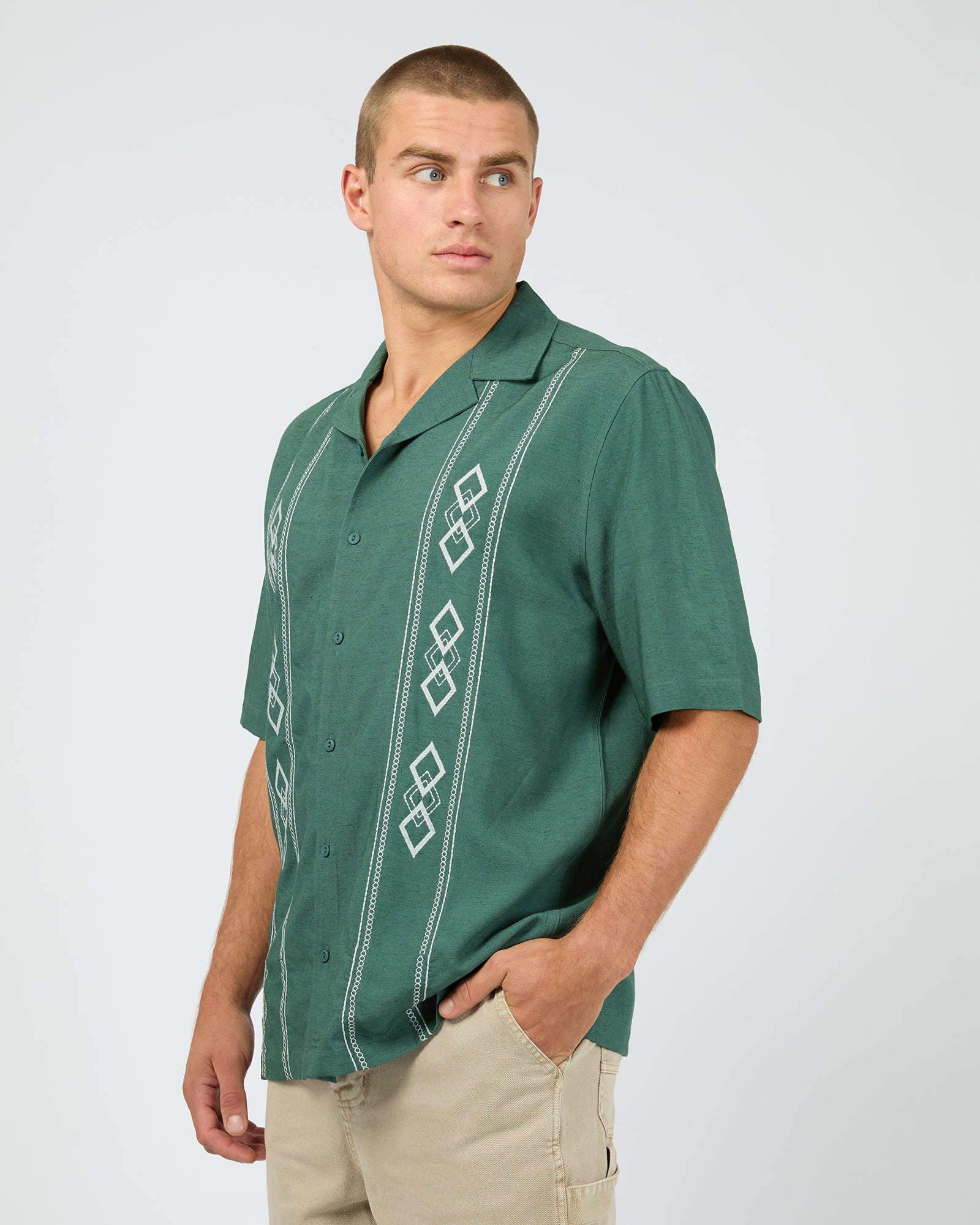 Diamond Ss Shirt Pine