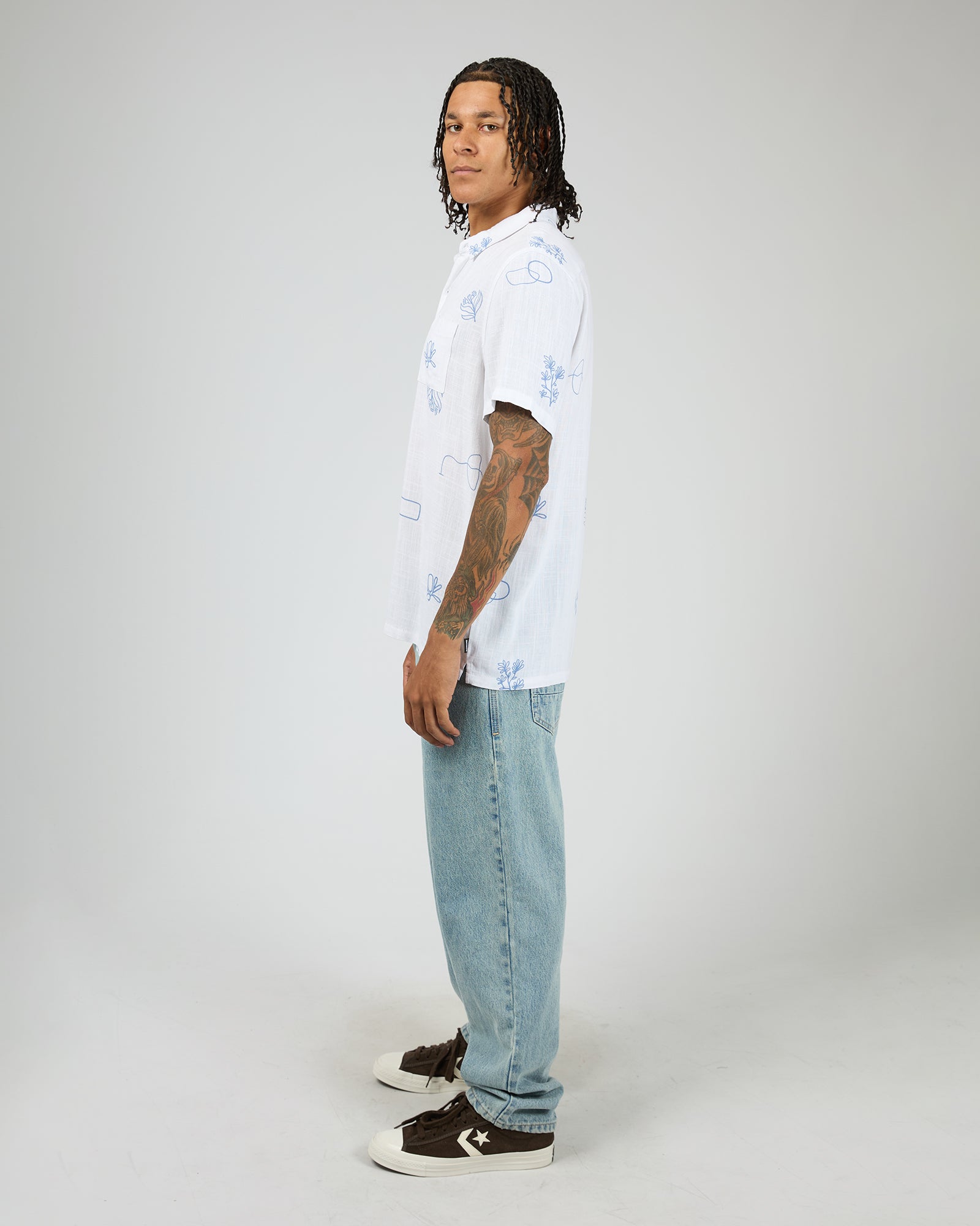 Ceramic Short Sleeve Shirt Vintage White