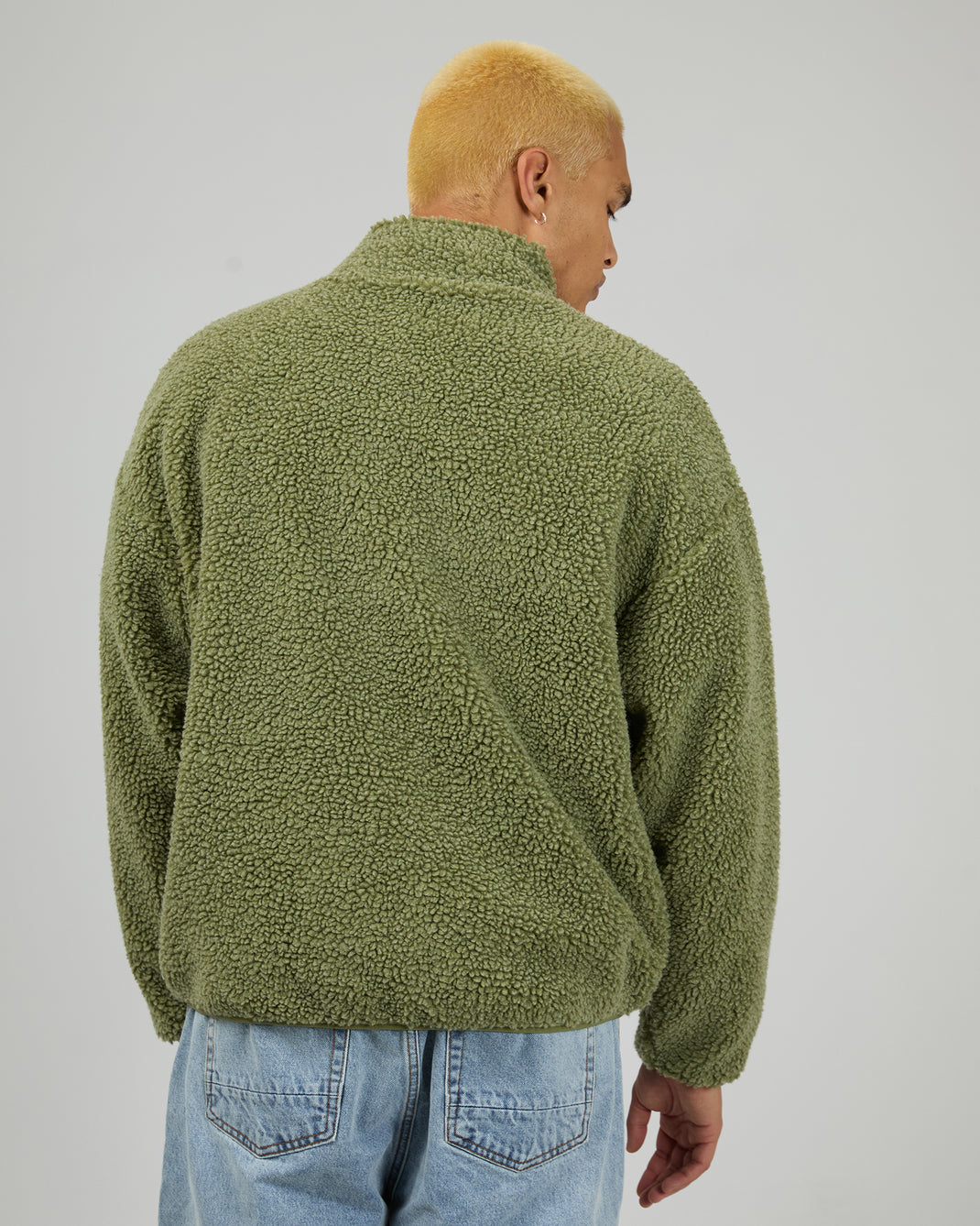 Melange Polar Jacket Khaki