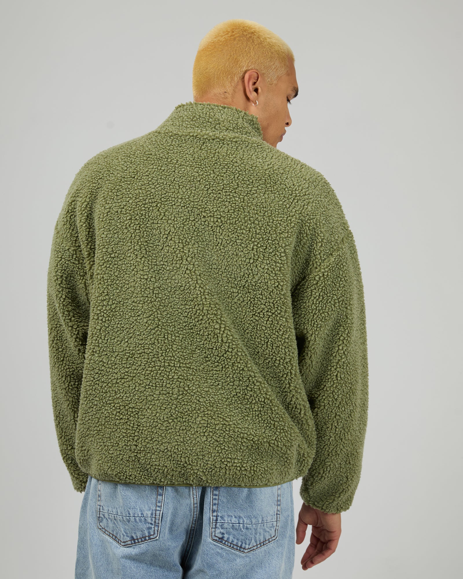 Melange Polar Jacket Khaki