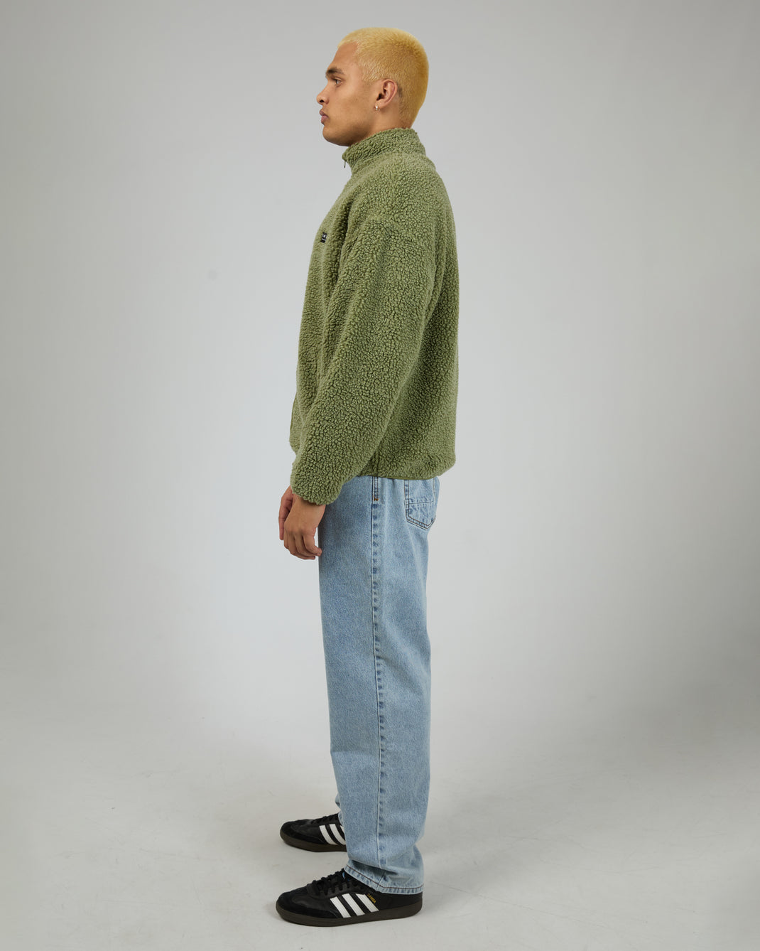 Melange Polar Jacket Khaki