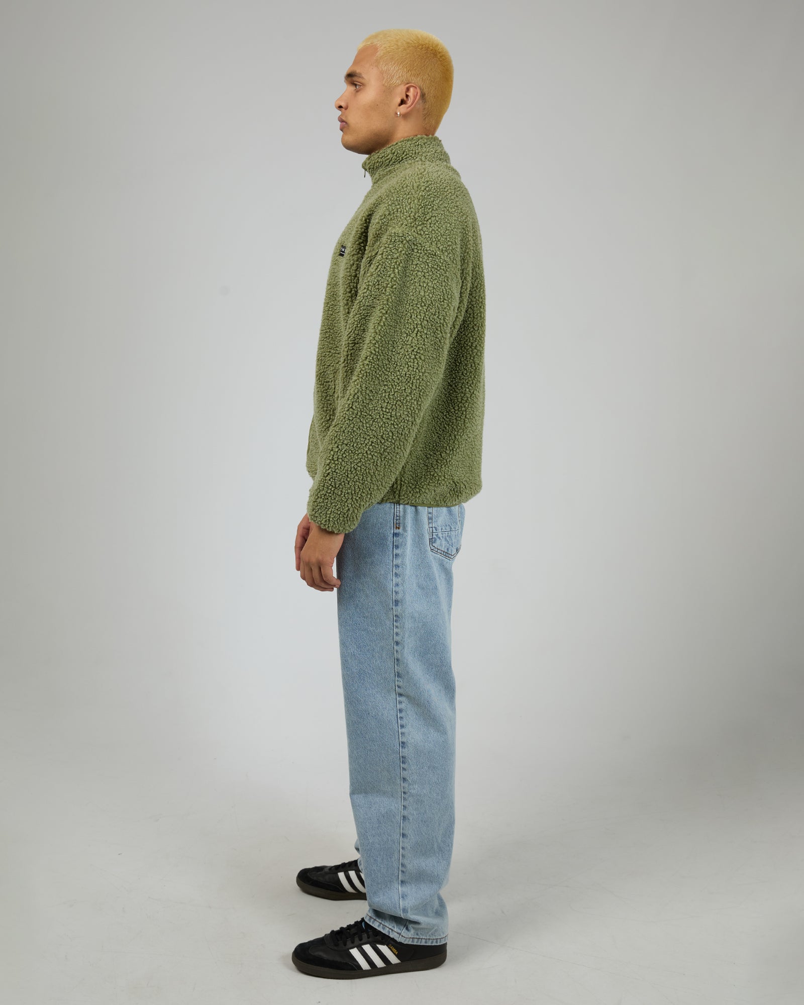Melange Polar Jacket Khaki