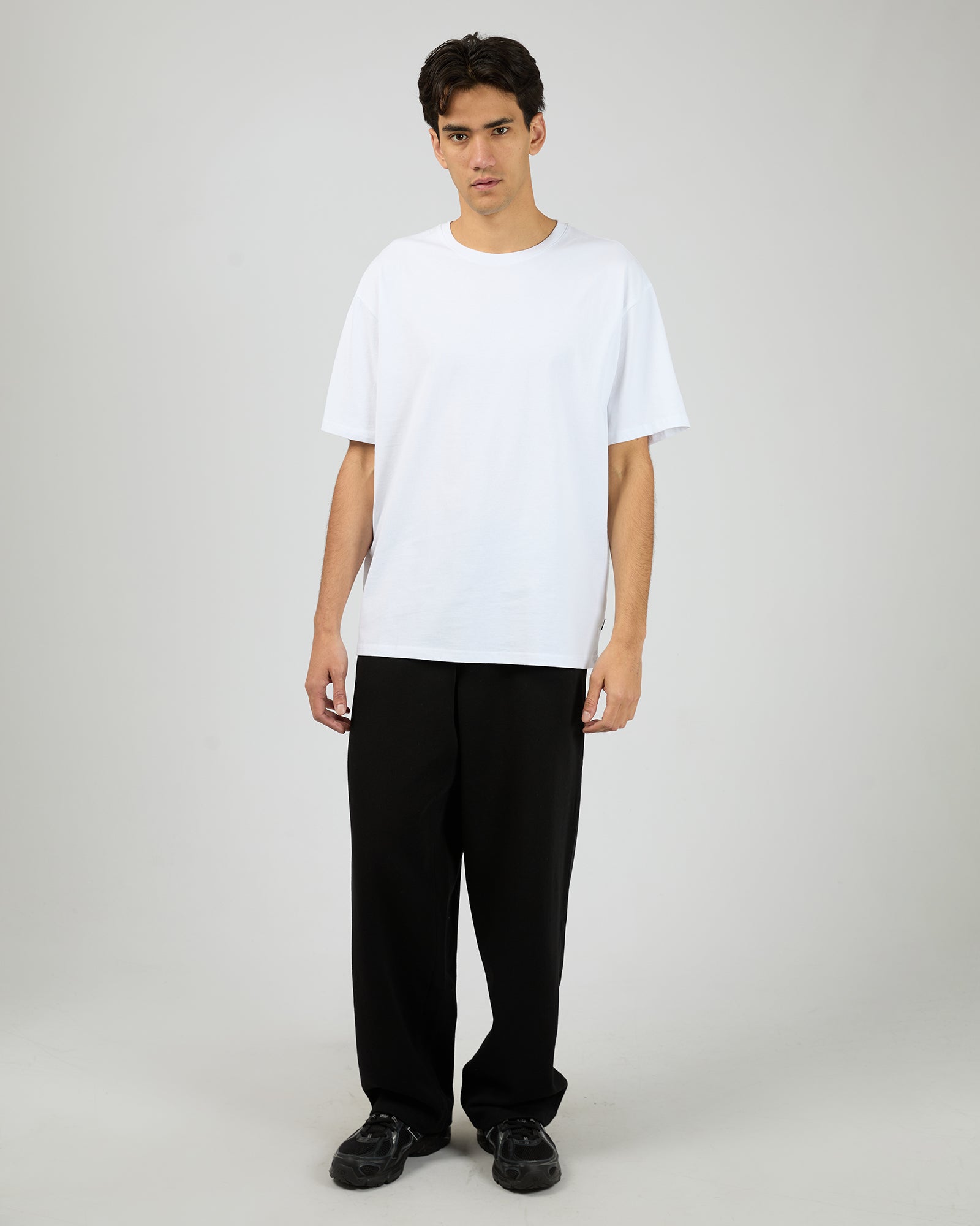 Wide Leg Trackpant Black