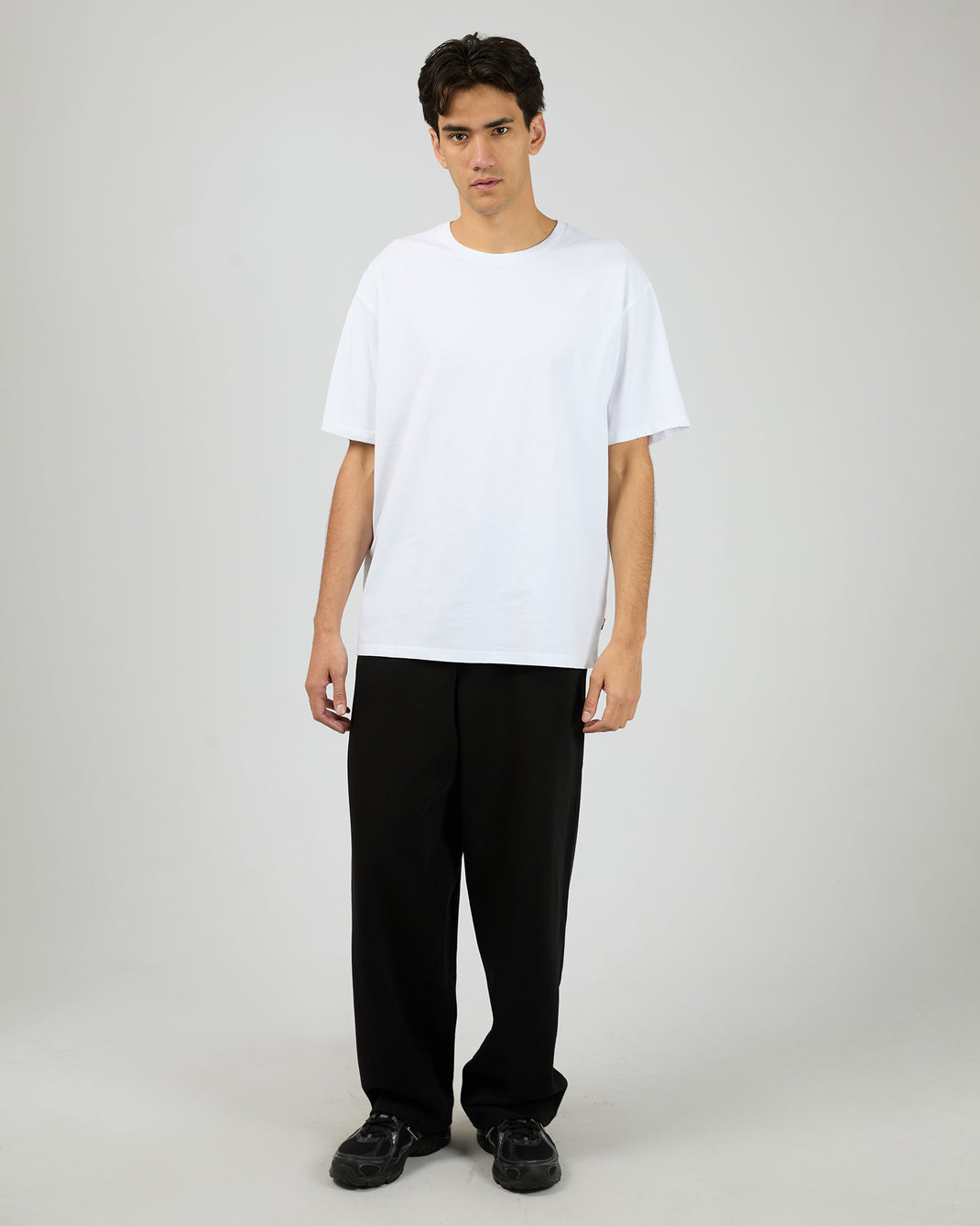 Wide Leg Trackpant Black