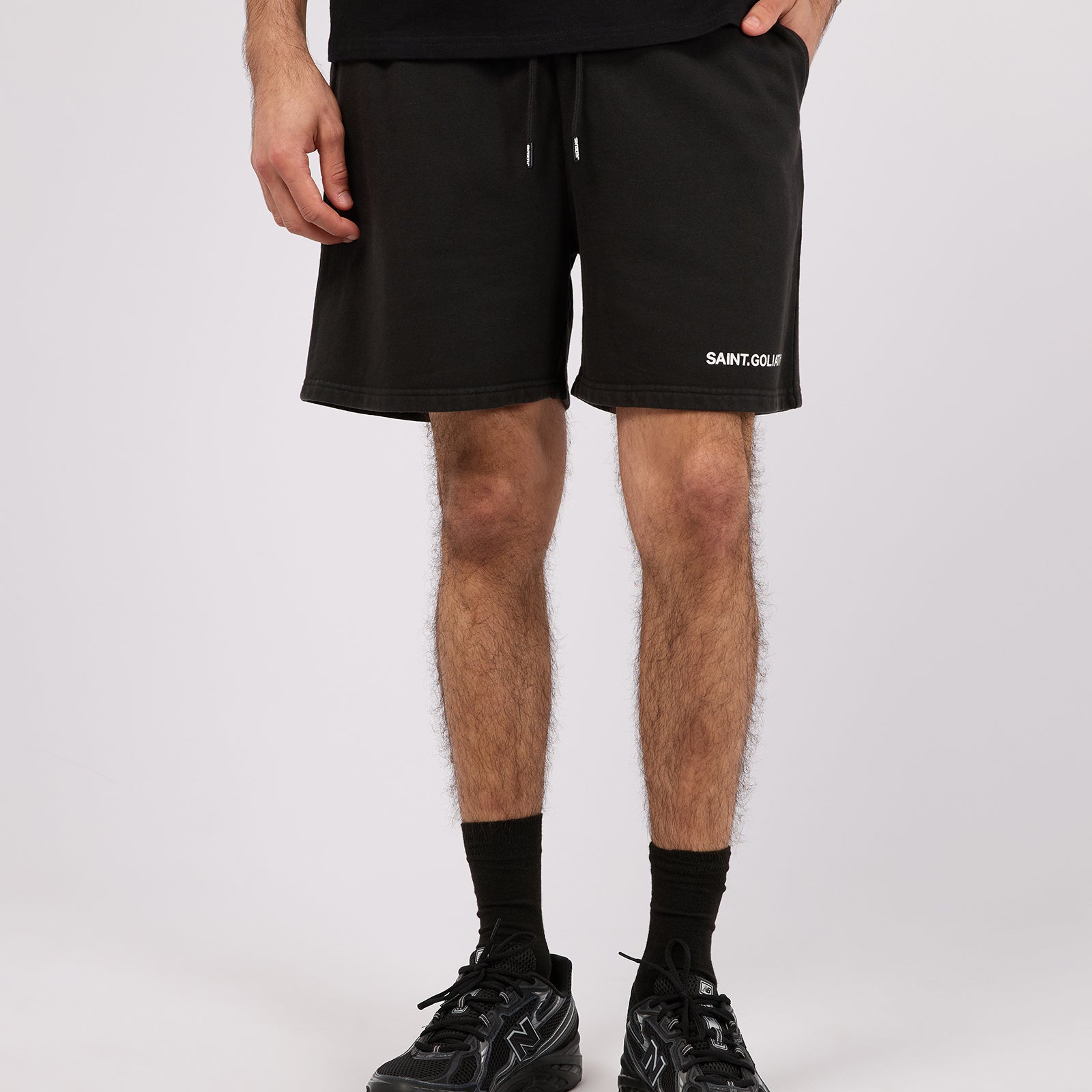 Id Fleece Short Washed Black