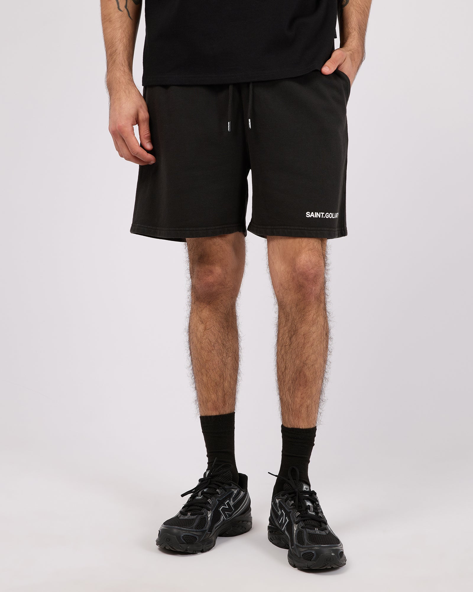 Id Fleece Short Washed Black